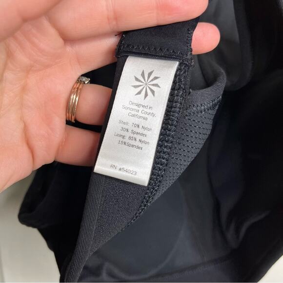 Athleta Black Sculptek Back Cut Out Medium Support Sports Bra Size XS - Picture 6 of 8